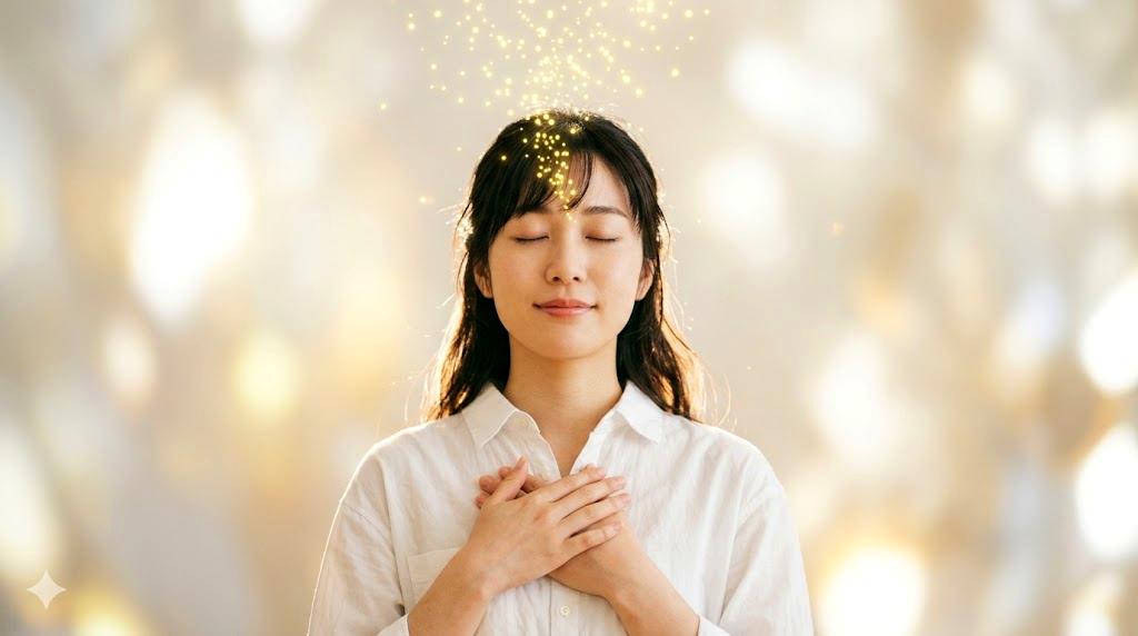 家庭菜園で育ったサヤエンドウと種を手に満足する様子