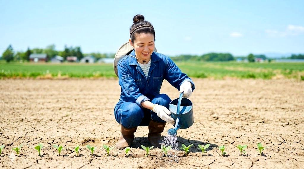 実付きを良くする追肥の具体的な方法を示すイメージ