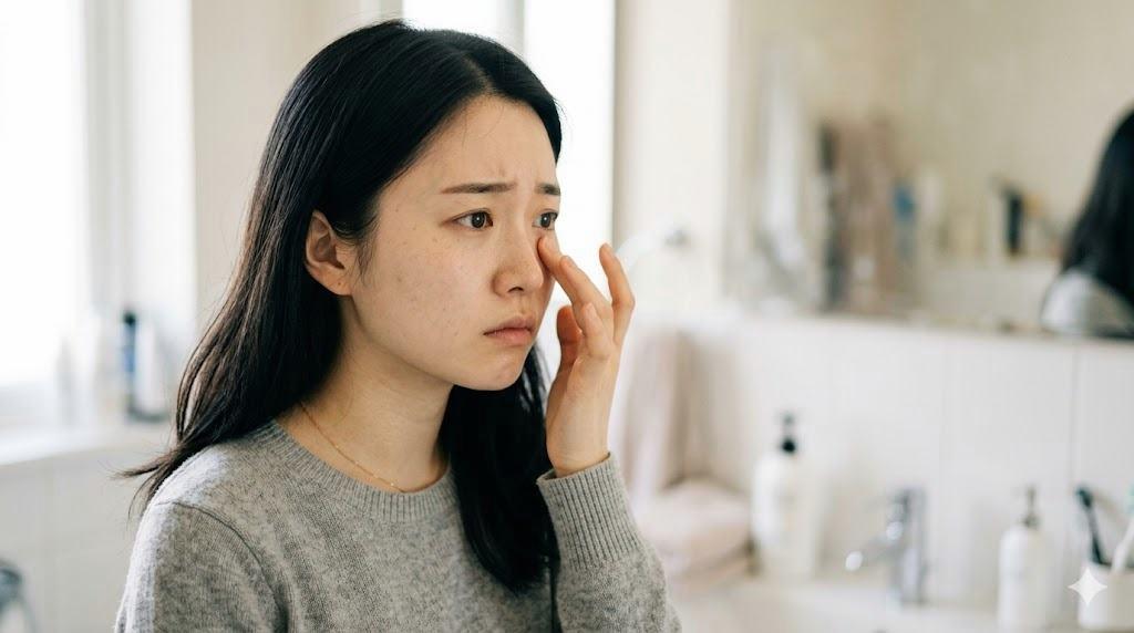 元気を失ったつるなしインゲンの株を観察し根腐れ症状を確認する場面