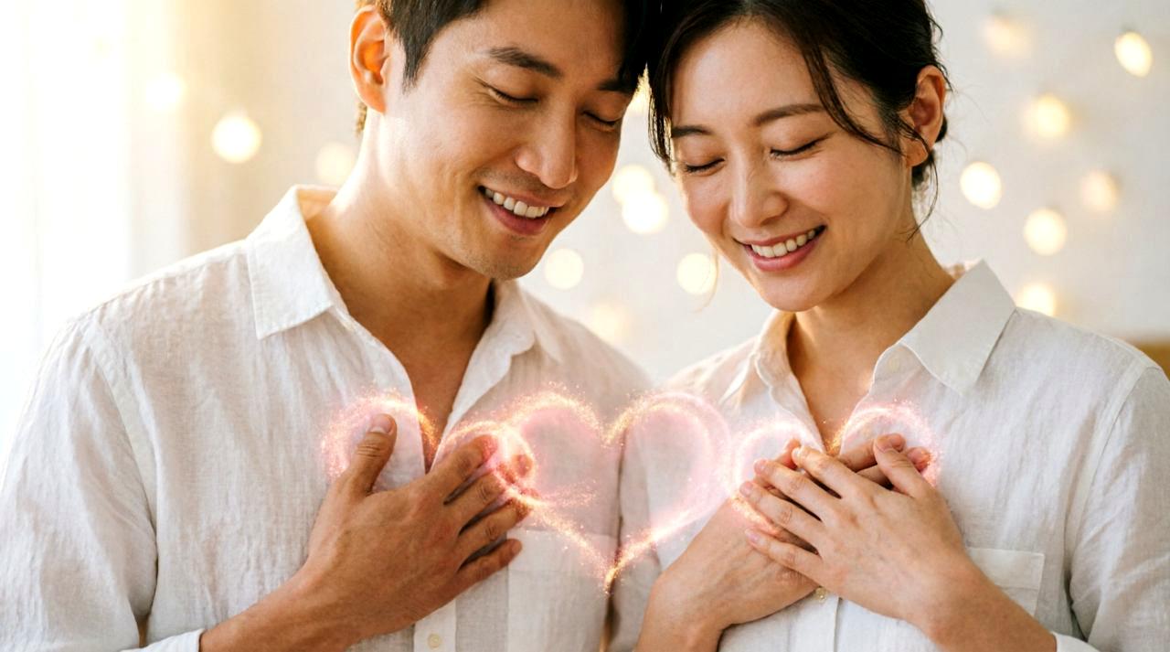 朝の光の中で満足そうにイチゴを持つ様子