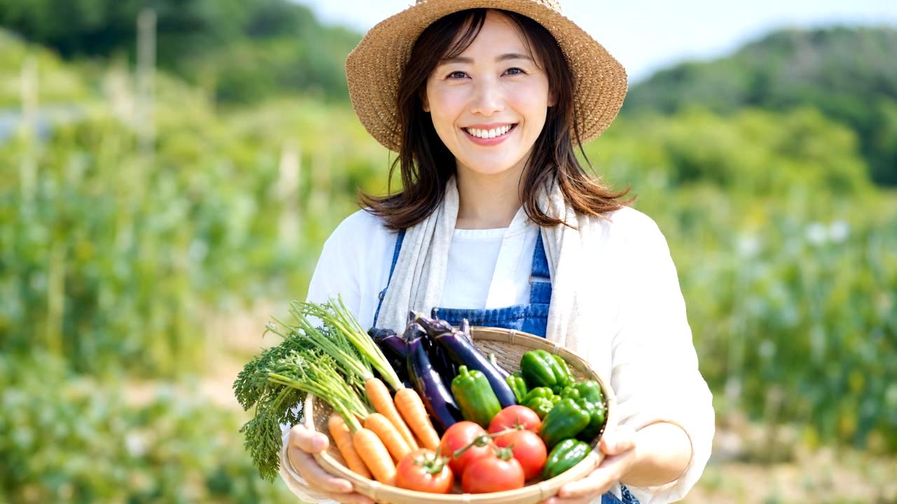 収穫時期を迎えた新鮮なキュウリが並ぶ様子
