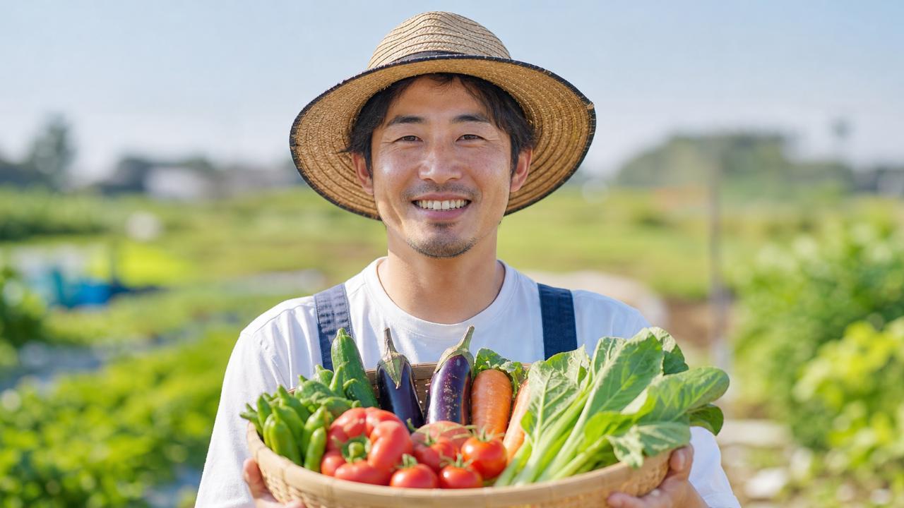 朝に収穫された新鮮でみずみずしいニンジン