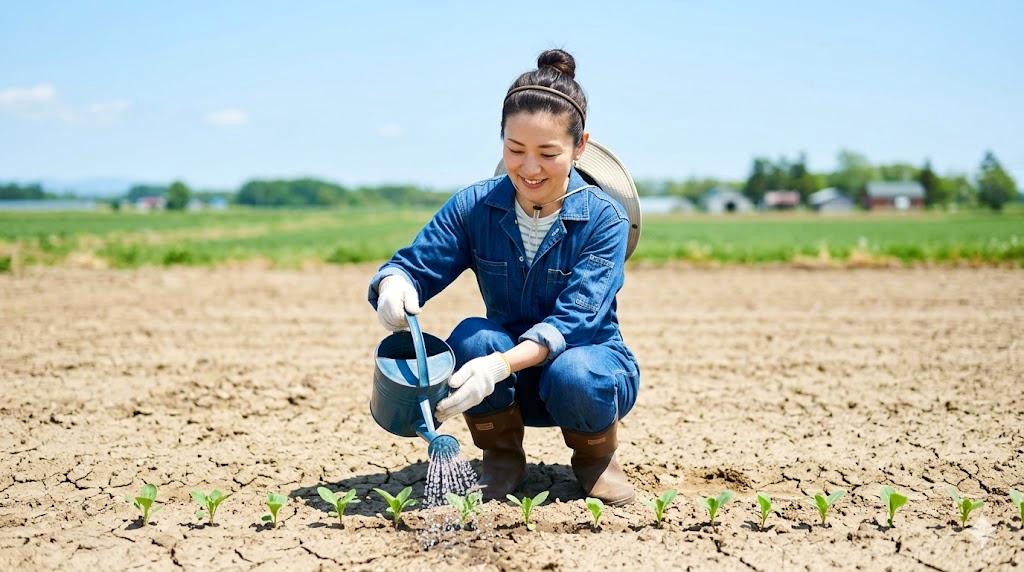 四季成りイチゴの種まきから発芽・育苗までの流れを示す栽培イメージ