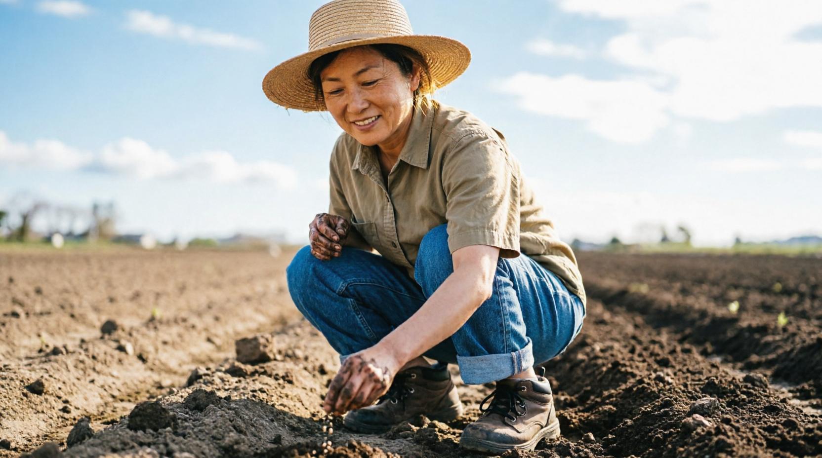 夏の強い日差しで地温が上昇しレタス畑に影響が出ている様子