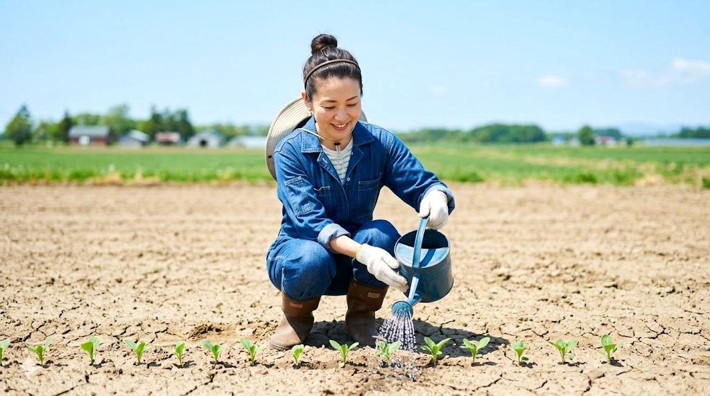 プランターで育てる発芽前のオクラ栽培