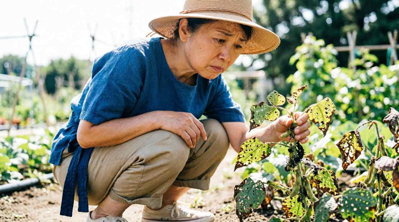 イチゴの実を食害する複数の害虫を比較して把握するイメージ