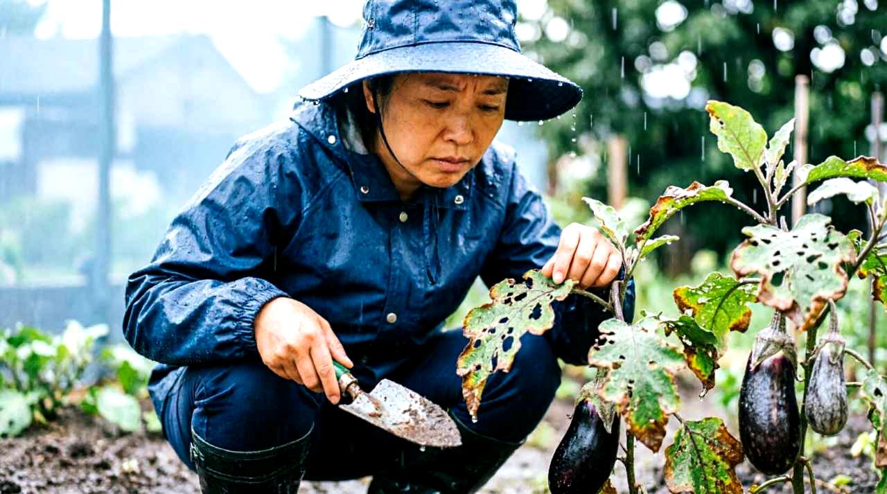 温室の換気口に設置された防虫ネットの様子
