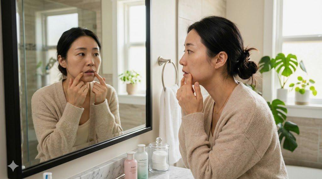 オクラの株元にできた盛り上がりと陥没、およびぐらつきやすい茎の様子