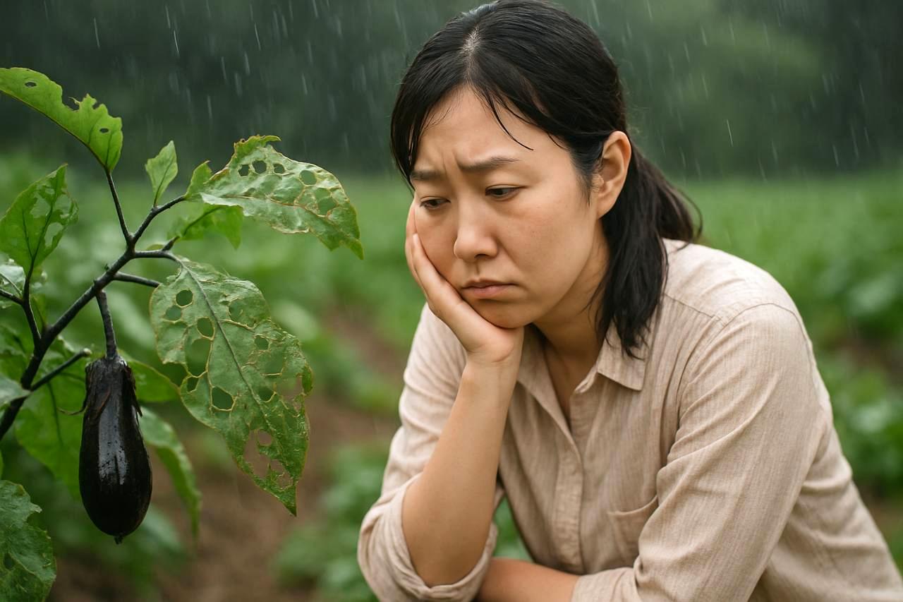 健全な白菜と泥はね被害を受けた白菜を比較するイメージ