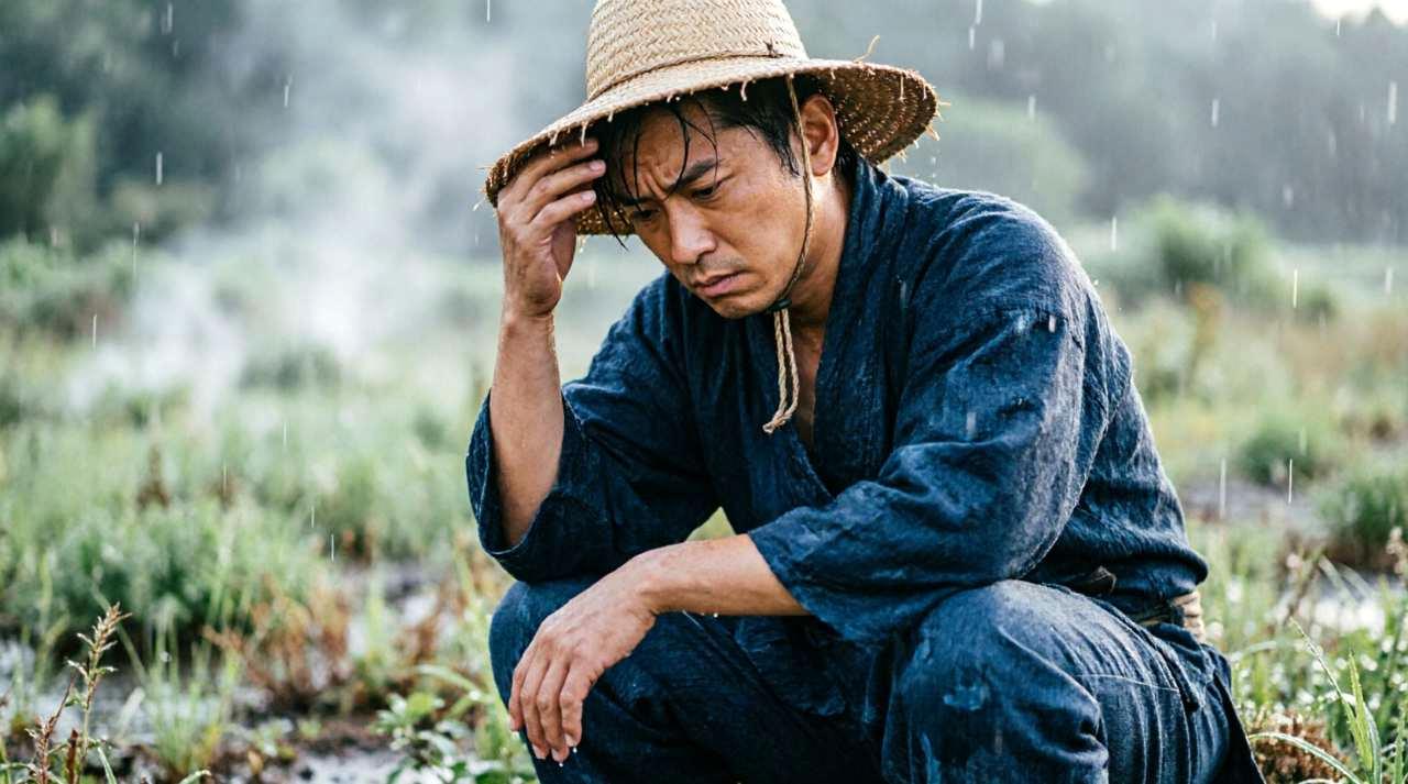 白菜の葉裏に付着したアブラムシと、粘着トラップが設置されたプランターの写真