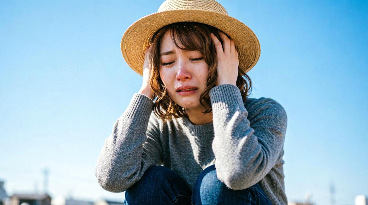 サヤエンドウの株を観察しながら生育不良の原因を確認する様子