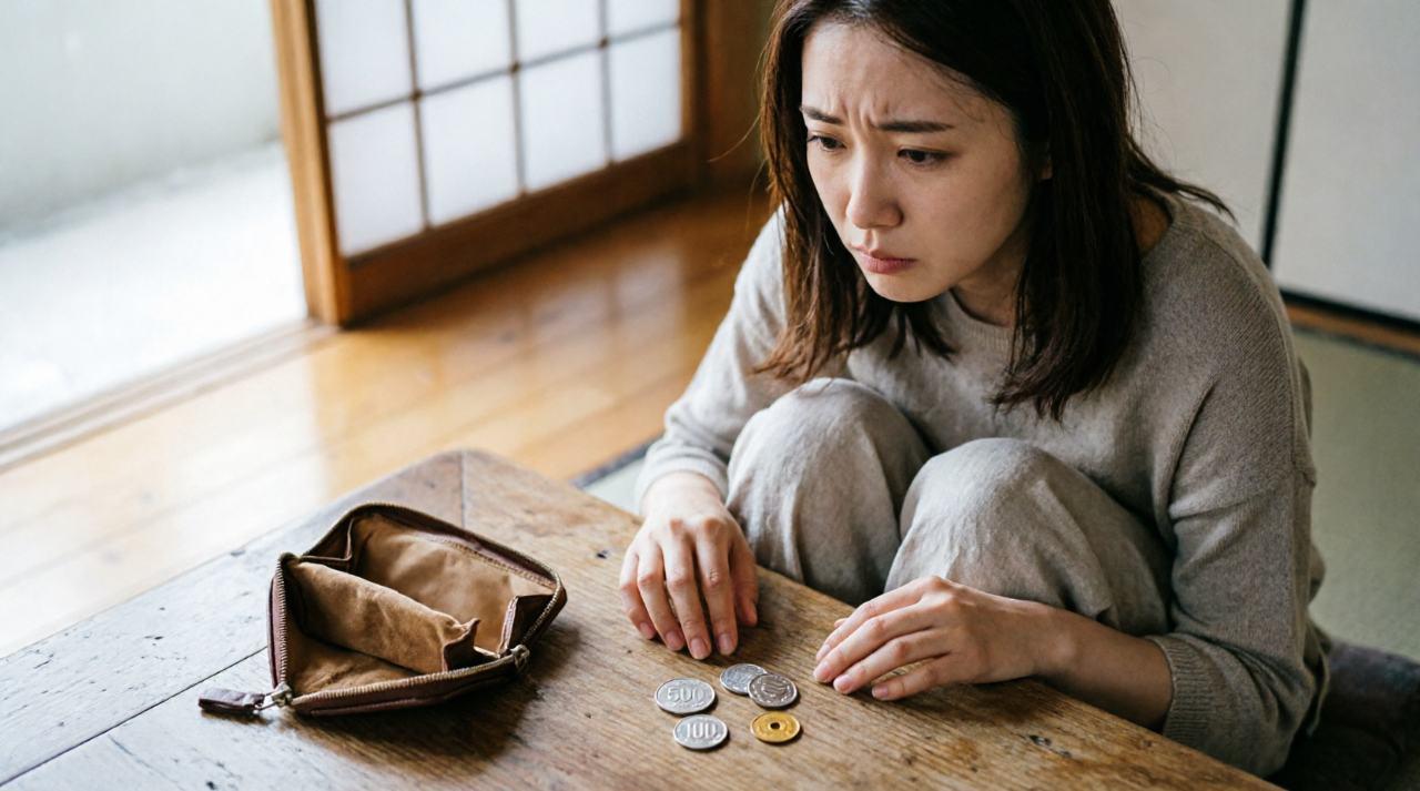 葉を食べ尽くされても根元が残るパセリの株を手で指さすクローズアップ写真