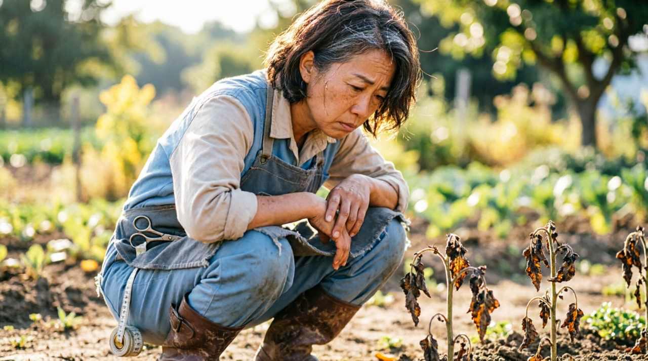 自然農法の畑に群がる蚊と、化学農薬を使わない環境の様子