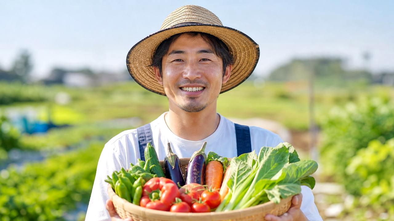 収穫期を迎えたラッカセイと家庭菜園のプランター