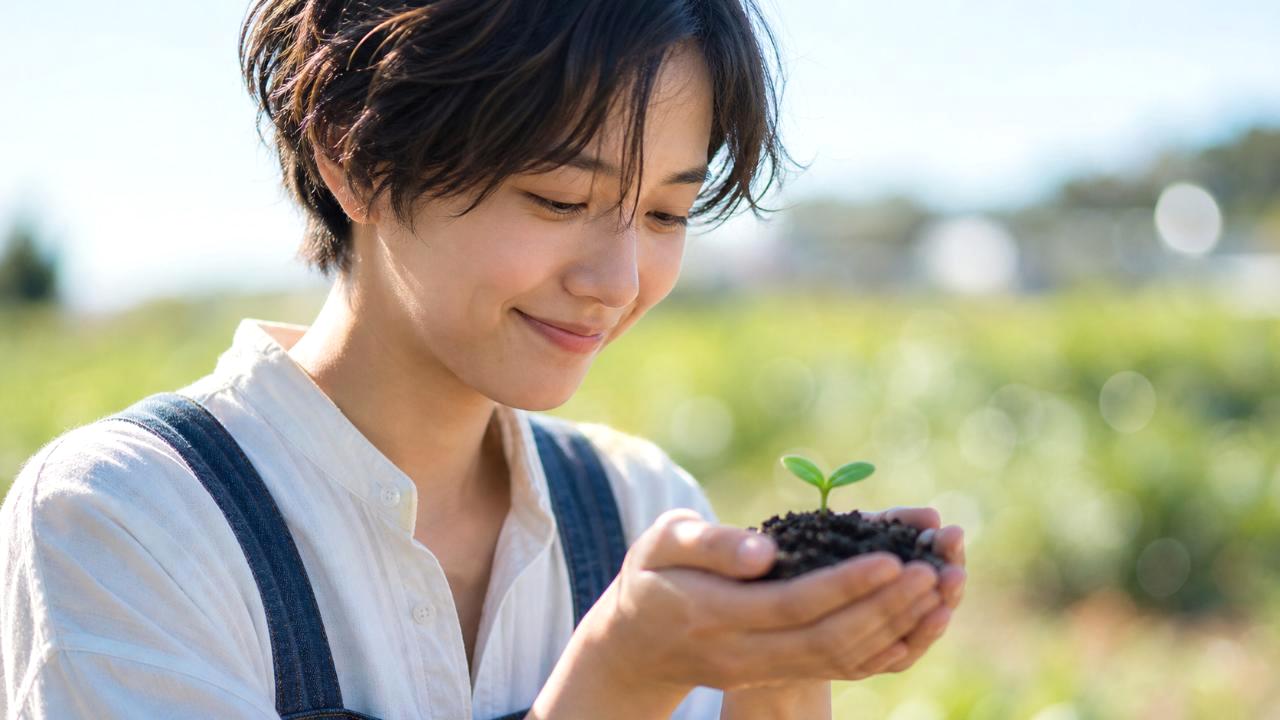 仙台の家庭菜園で健康に育ったジャガイモを収穫するイメージ