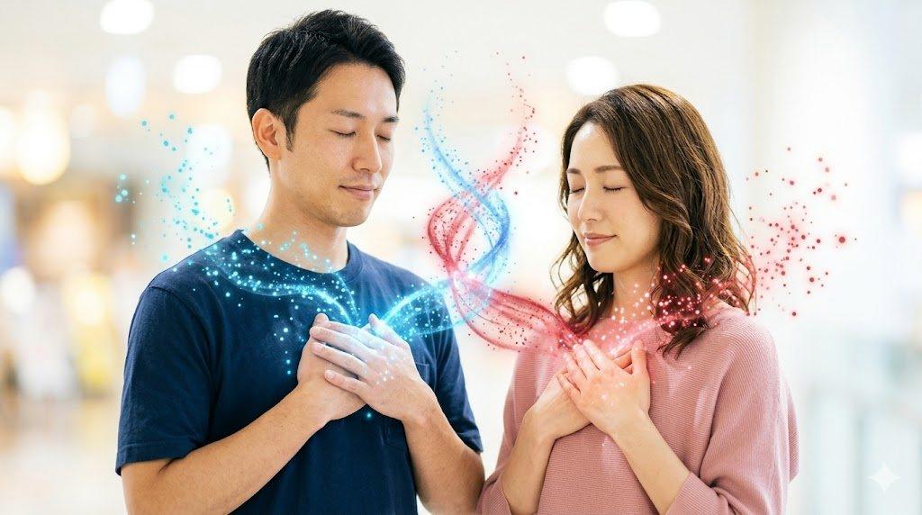 名古屋の暖かい気候の中で育つ日本カボチャの若葉と青空の写真