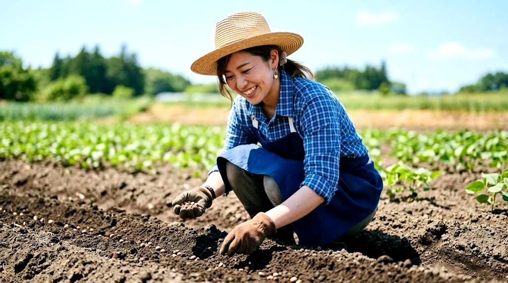 適切な灌水時間帯と設計で地温を安定させるパプリカ栽培畑の様子