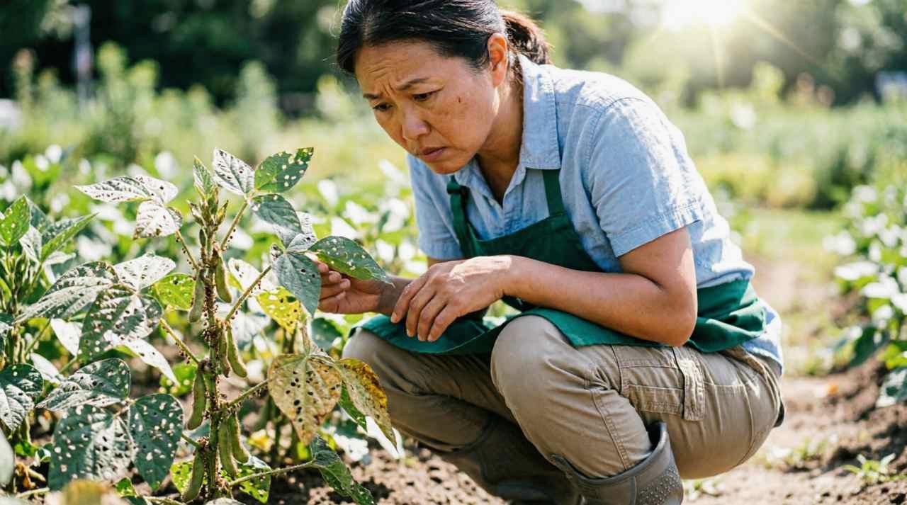 ベランダのプランターで白菜を防虫対策しながら育てる様子