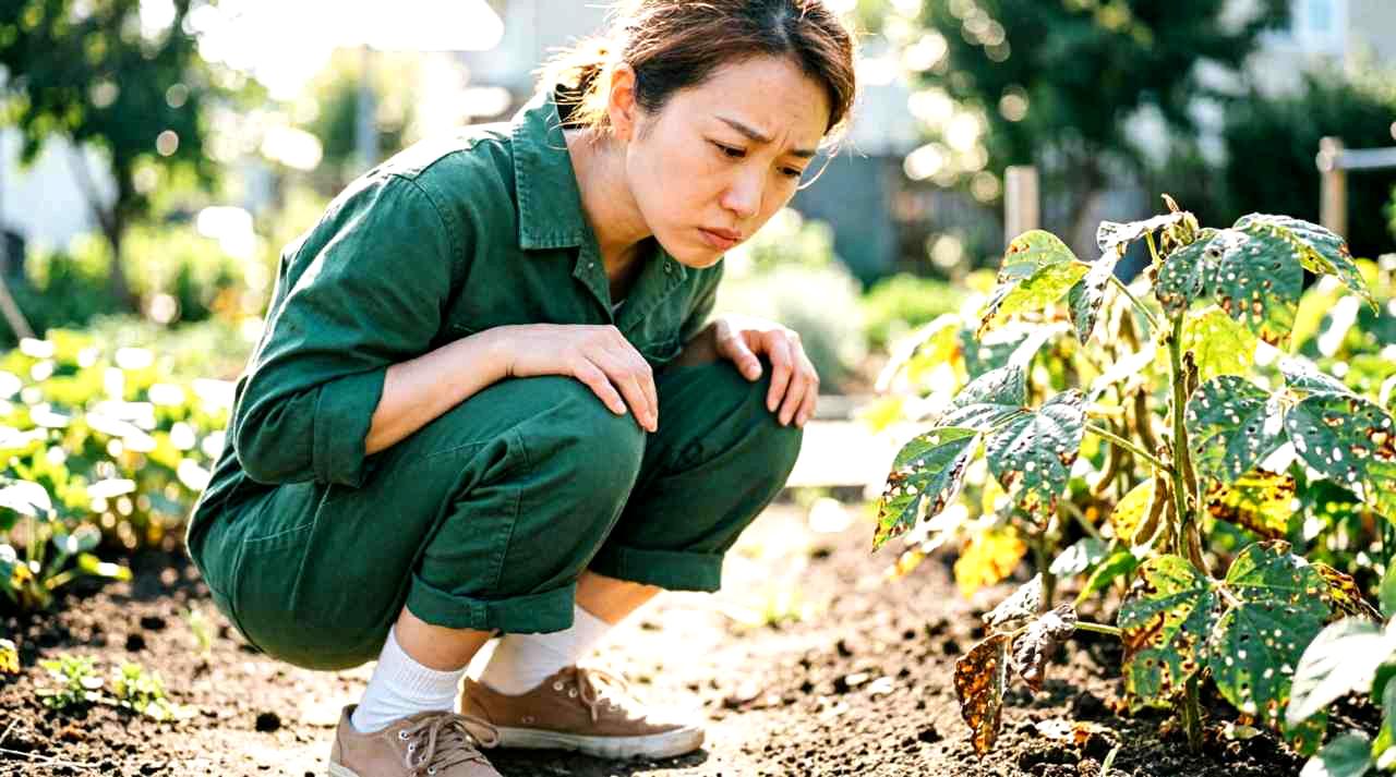 10月の東京で防虫ネットを活用し秋冬野菜を守る家庭菜園全体のイメージ