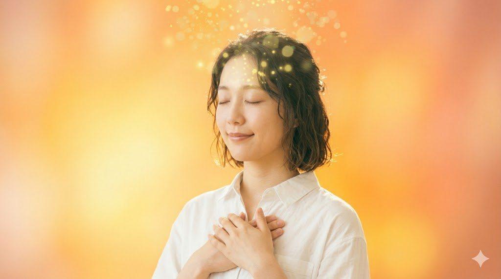 午前7時の雄花を摘み取って雌花の柱頭に花粉を軽く塗布する人工授粉の実演写真