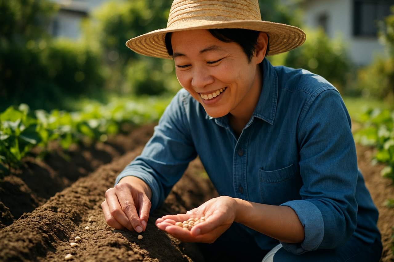 高い畝を立てたトウモロコシ栽培地と整った土壌
