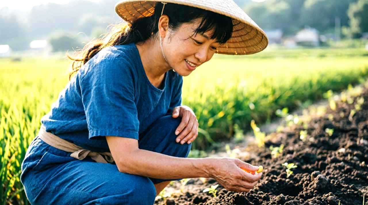 耕され高く畝立てされたニンジン栽培用の土壌