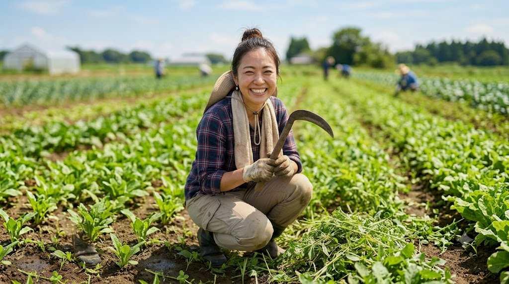 綺麗に管理され雑草がなくなった愛知の農地