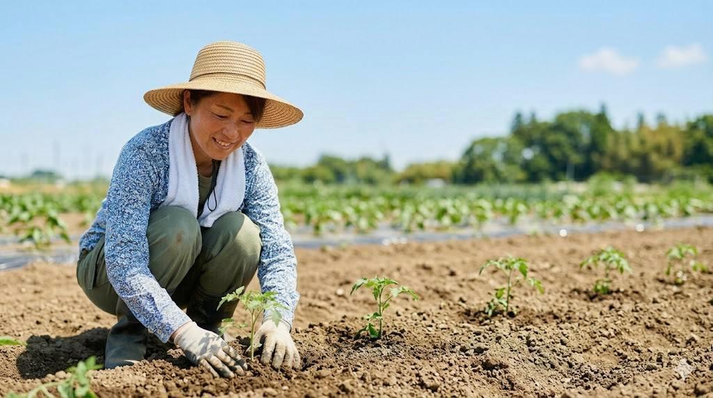 栽培後に分解が進み土に馴染んでいくダンボール
