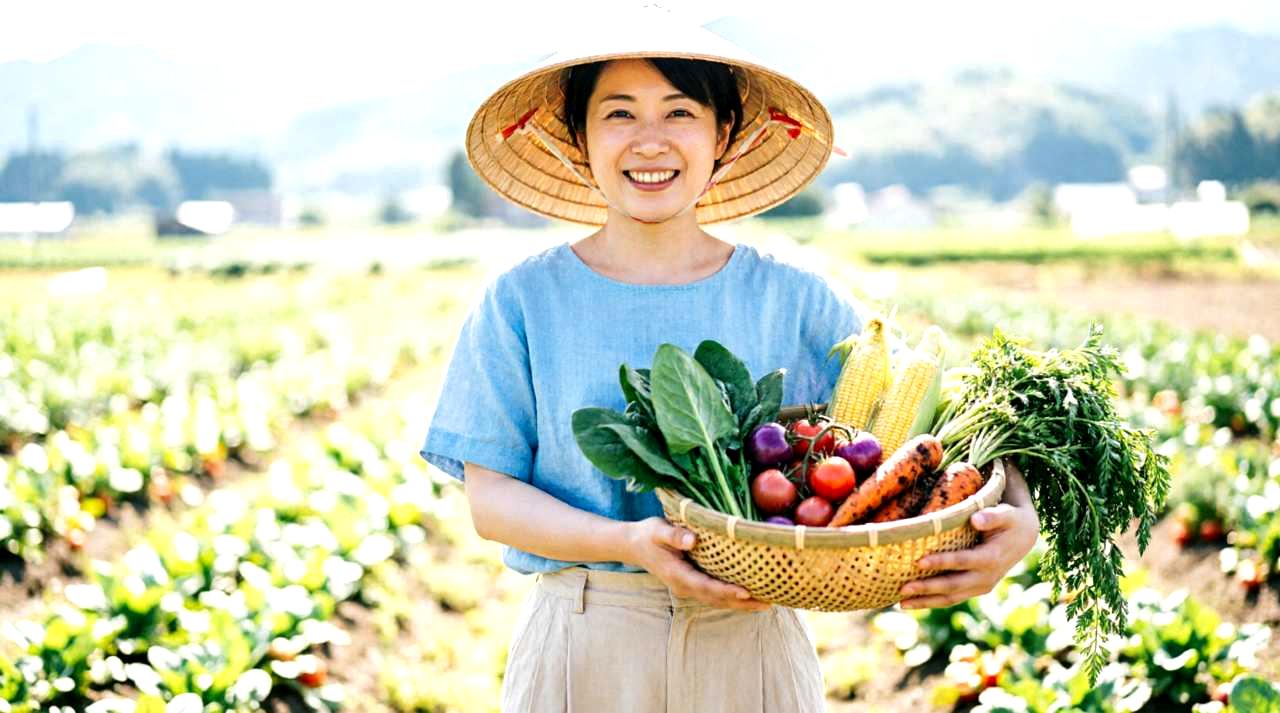 色鮮やかに実った日本カボチャの収穫の瞬間