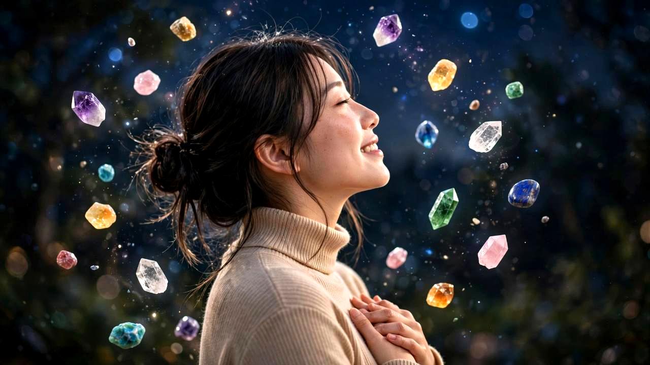 葉が重なり始めたチンゲンサイの畝で粒状化成肥料を手で散布している風景